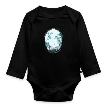 Inspiring saying Trees Philosophy Forest Quote - Organic Longsleeve Baby Bodysuit - black - Front