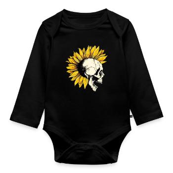 Punks Not Dead - Organic Longsleeve Baby Bodysuit - black - Front