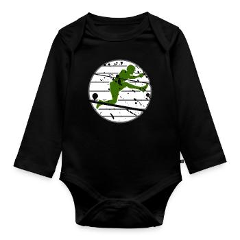 Running Courir Temps Libre Cadeau Coureur - Body Bébé bio manches longues - noir - Devant