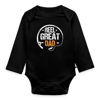 BOBINE GRAND PAPA - Body Bébé bio manches longues - noir - Devant