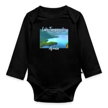 Lake Tanganyika - Baby Bio-Langarm-Body - Schwarz - Vorne