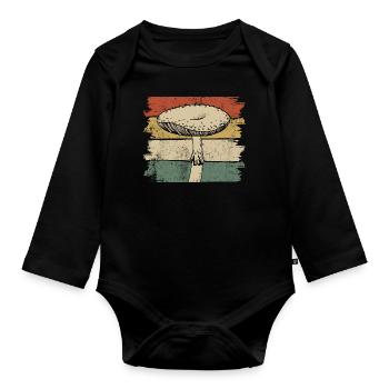 Grand Champignon Millésime - Body Bébé bio manches longues - noir - Devant