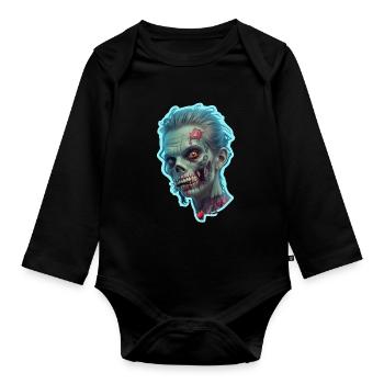 Zombie Woman Halloween - Organic Longsleeve Baby Bodysuit - black - Front
