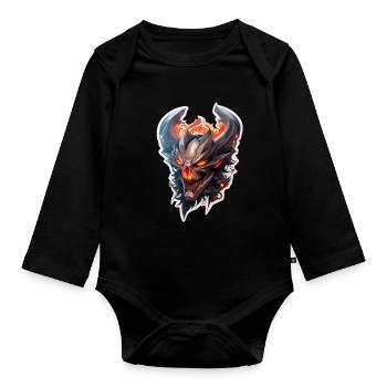 Halloween Todesengel - Baby Bio-Langarm-Body - Schwarz - Vorne