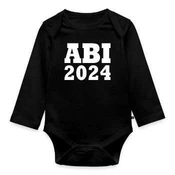 Abi 2024 - Baby Bio-Langarm-Body - Schwarz - Vorne