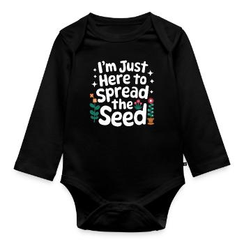 Gardener Garden Plants Gardening - Organic Longsleeve Baby Bodysuit - black - Front