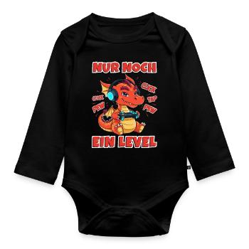 Gamer Dragon Cool Gaming Kids - Organic Longsleeve Baby Bodysuit - black - Front