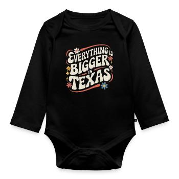 Texas State Texans Texas - Organic Longsleeve Baby Bodysuit - black - Front