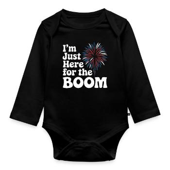 Pyrotechnics Fireworks Pyrotechnics - Organic Longsleeve Baby Bodysuit - black - Front