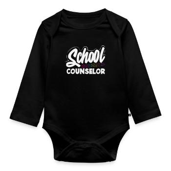 Schulberater Inspiration Bunt - Baby Bio-Langarm-Body - Schwarz - Vorne