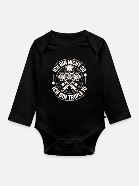 Darts - Baby Bio-Langarm-Body - Schwarz