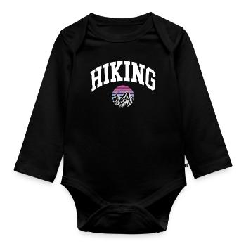 Wandern - Baby Bio-Langarm-Body - Schwarz - Vorne