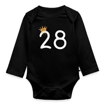 28 - Body Bébé bio manches longues - noir - Devant