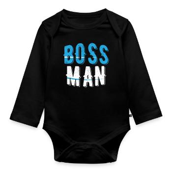 Patron Cadeau cool - Body Bébé bio manches longues - noir - Devant