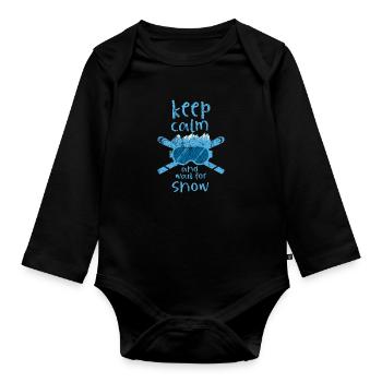 ski - Organic Longsleeve Baby Bodysuit - black - Front