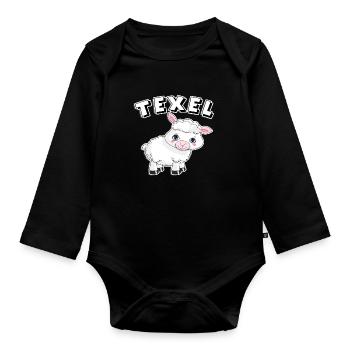 texel schaf t-shirt insel Holland tshirt lamm - Baby Bio-Langarm-Body - Schwarz - Vorne