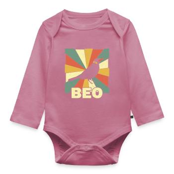 Beo, Mynah pour les amoureux des oiseaux et des éleveurs - Body Bébé bio manches longues - mauve - Devant