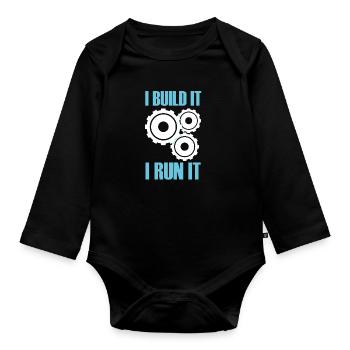 Devops Development Software Entwickler Geek - Baby Bio-Langarm-Body - Schwarz - Vorne