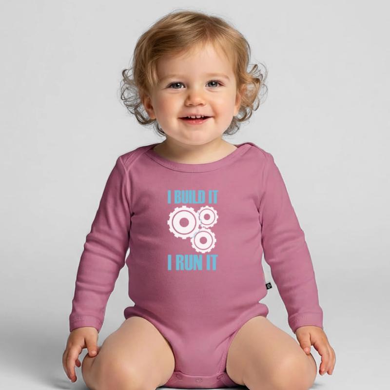 Devops Development Software Developer Geek Organic Longsleeve Baby Bodysuit