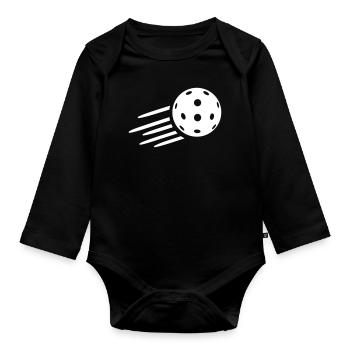 Pickleball - Baby Bio-Langarm-Body - Schwarz - Vorne