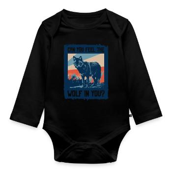 Wolf Werwolf - Baby Bio-Langarm-Body - Schwarz - Vorne