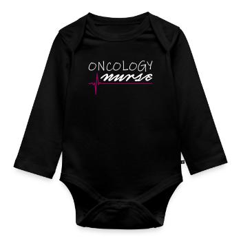 Oncology Nurse - Organic Longsleeve Baby Bodysuit - black - Front