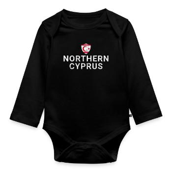 Nordzypern - Baby Bio-Langarm-Body - Schwarz - Vorne