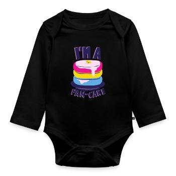 Pansexual Pride Flag LGBT Gay LGBTQ Awareness - Organic Longsleeve Baby Bodysuit - black - Front