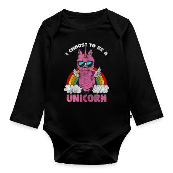 Peru Animal Lover - Organic Longsleeve Baby Bodysuit - black - Front