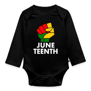 juneteenth - Body Bébé bio manches longues - noir - Devant