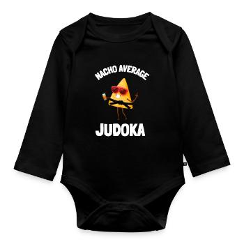 Judo Judoka Jiu Jitsu And Taekwondo Martial Arts - Baby Bio-Langarm-Body - Schwarz - Vorne