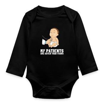 Pediatric Pediatrician Pediatrics Nurse Toddle - Organic Longsleeve Baby Bodysuit - black - Front