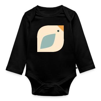 Süßer Vogel - Baby Bio-Langarm-Body - Schwarz - Vorne