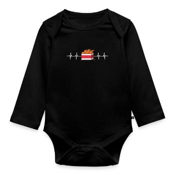 Chicken Wings Fried Chicken And Chicken Nuggets - Baby Bio-Langarm-Body - Schwarz - Vorne