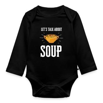Canned Soup Liquid Food Cook Restaurant Food Lover - Baby Bio-Langarm-Body - Schwarz - Vorne