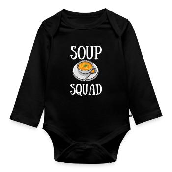 Canned Soup Liquid Food Cook Restaurant Food Lover - Baby Bio-Langarm-Body - Schwarz - Vorne
