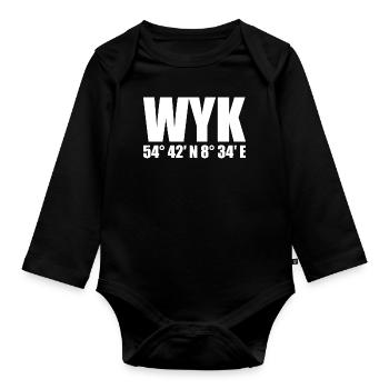 Wyk coordinates - Organic Longsleeve Baby Bodysuit - black - Front