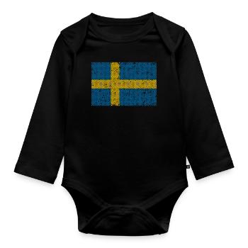 Schweden - Baby Bio-Langarm-Body - Schwarz - Vorne