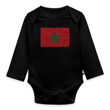 Maroc - Body Bébé bio manches longues - noir - Devant