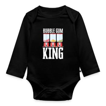 Bubble Gum Gumball Sweet Candy Machine Bubblegum - Organic Longsleeve Baby Bodysuit - black - Front