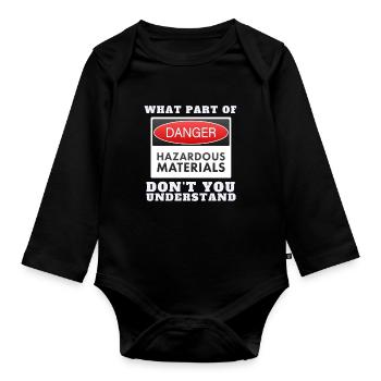 Uranium Fission Nuclear Engineering Theme - Baby Bio-Langarm-Body - Schwarz - Vorne