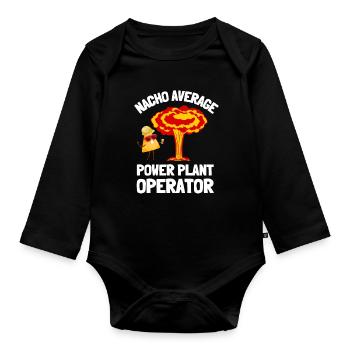 Uranium Fission Nuclear Engineering Theme - Baby Bio-Langarm-Body - Schwarz - Vorne