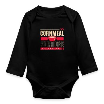 Cereal Grits Kasha Upma Rice And Morning Cornmeal - Baby Bio-Langarm-Body - Schwarz - Vorne