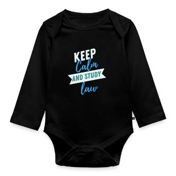Lawyer Student Graduate, Juris Doctorate - Organic Longsleeve Baby Bodysuit - black - Front
