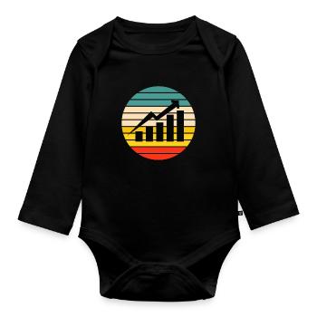 Normal Distribution Statistician Data Scientist - Baby Bio-Langarm-Body - Schwarz - Vorne