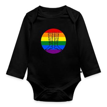 Féministe Anti Rasage Corps Velu - Body Bébé bio manches longues - noir - Devant