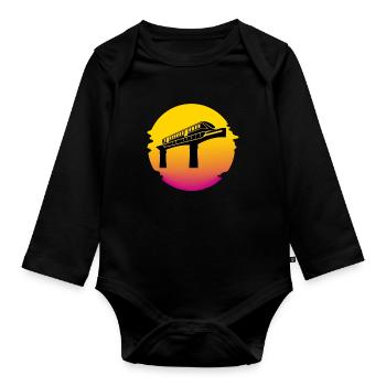 Public Transportation Stand Clear Of - Organic Longsleeve Baby Bodysuit - black - Front