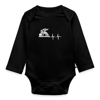 Venice Gondola Italy Venecia - Baby Bio-Langarm-Body - Schwarz - Vorne