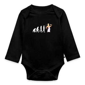 Greek Mythology Gods Ancient Greece - Organic Longsleeve Baby Bodysuit - black - Front
