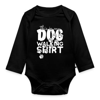 Chemise pour chien - Body Bébé bio manches longues - noir - Devant